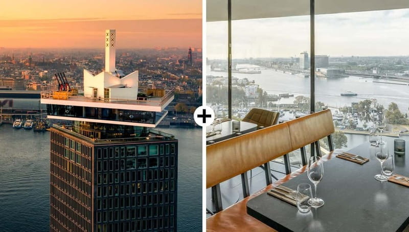 Amsterdam: A'DAM Lookout with Revolving Restaurant Moon - Your ticket plan: deck time paired with Restaurant Moon seating