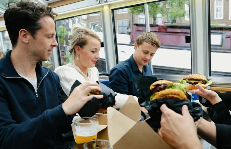Amsterdam canal cruise with culinary burger or cheese & wine - Price and Value for a $40 Canal Dinner