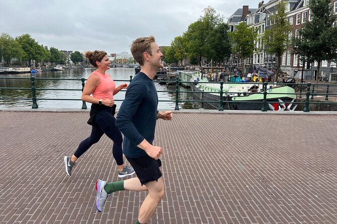 Amsterdam city center run tour - Leiden Square (Leidseplein) and Dam Square: classic center energy