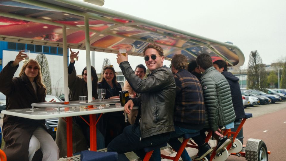 Amsterdam: Dutch Beer Bike Blast Tour with Onboard Bar - First Stop: Meeting at Rhoneweg 1 and What This Tour Actually Is