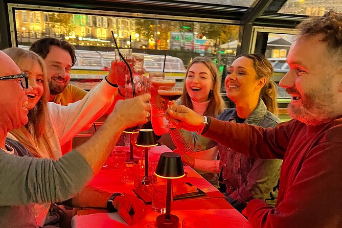 Amsterdam Evening Cocktail Cruise with snacks - Your Route at Night: Centraal Station, the Skinny Bridge, and the 7 Bridges View