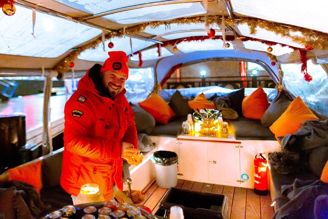 Amsterdam Evening Cosy & Small Cruise & Drinks and Bites - Sunset - Drinks and Bites: Dutch Snacks, Sips, and a Self-Serve Flow