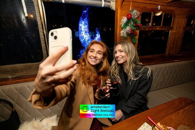 Amsterdam Light Festival: Heated Boat Cruise + Hot Drinks & Bite - Your 75-Minute Canal Route: What You’re Really Buying