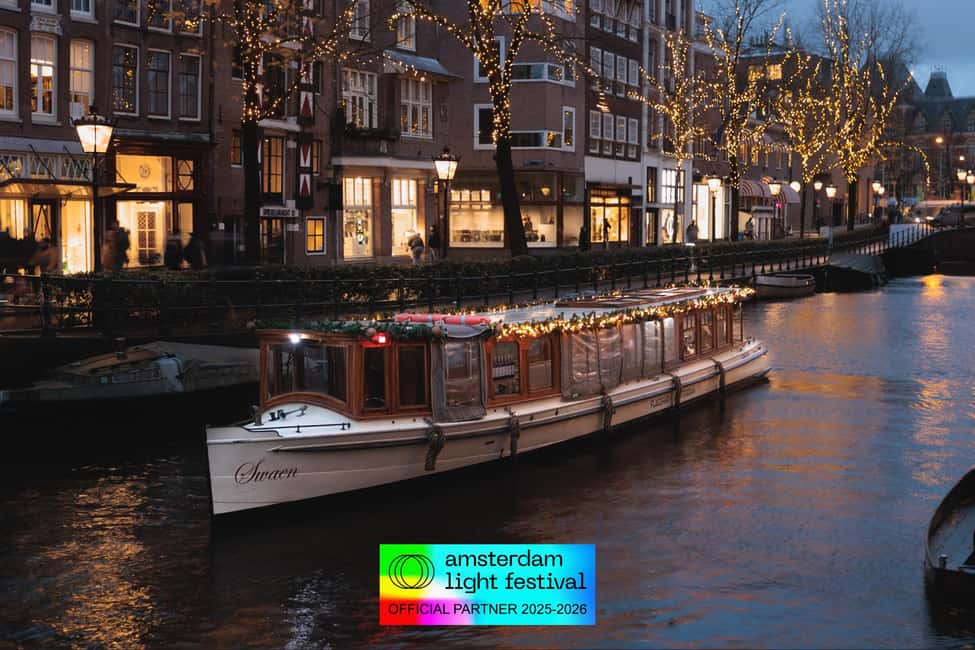 Amsterdam: Light Festival Heated Cruise with Drinks Option - Drinks and Snacks Upgrade: Unlimited Mulled Wine Without Guesswork