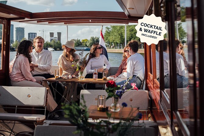 Amsterdam: Luxury Saloon Boat Cruise with Cocktails & Waffle - Key things to know before you go
