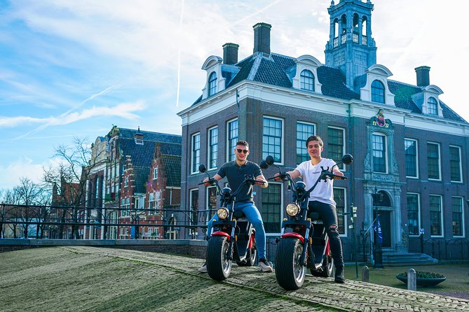 E-scooter rental Volendam - Countryside of Amsterdam - Village Stop 2: Monnickendam’s Bronze-Brick Streets and Old Harbour